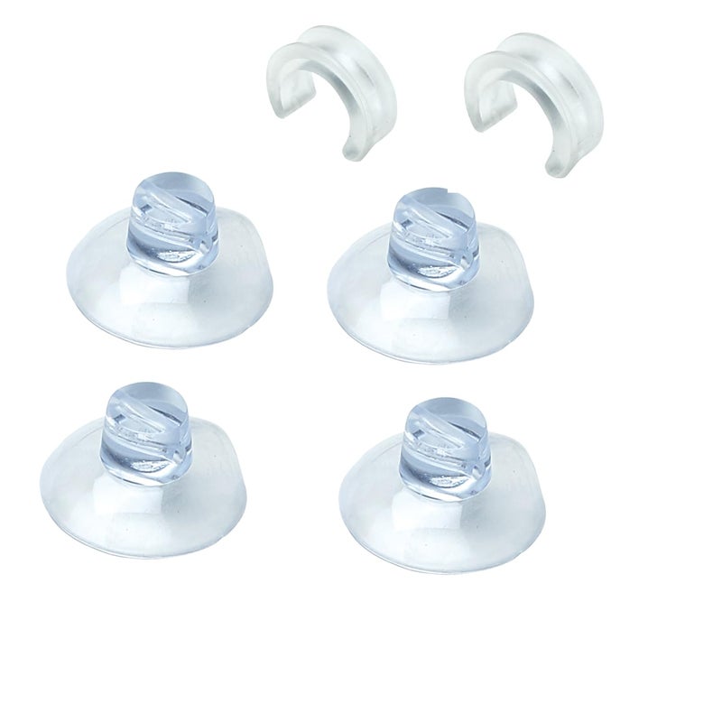 Better Houseware Shower Caddy Connectors Suction Cups - Professional Strength Large Suction Cups for Bathroom - 6-Piece Set - Easy to Attach & Transparent - Multifunctional Design